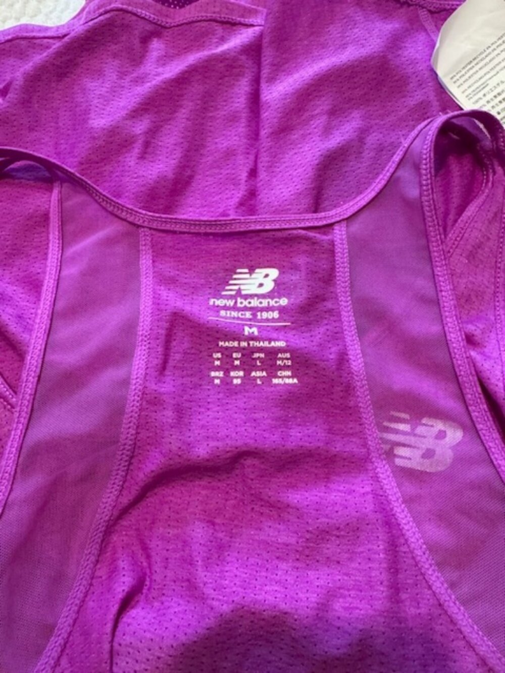 New Balance IceX Mesh Back Running Tank • Sz M • NWT • Magenta - Picture 4 of 6